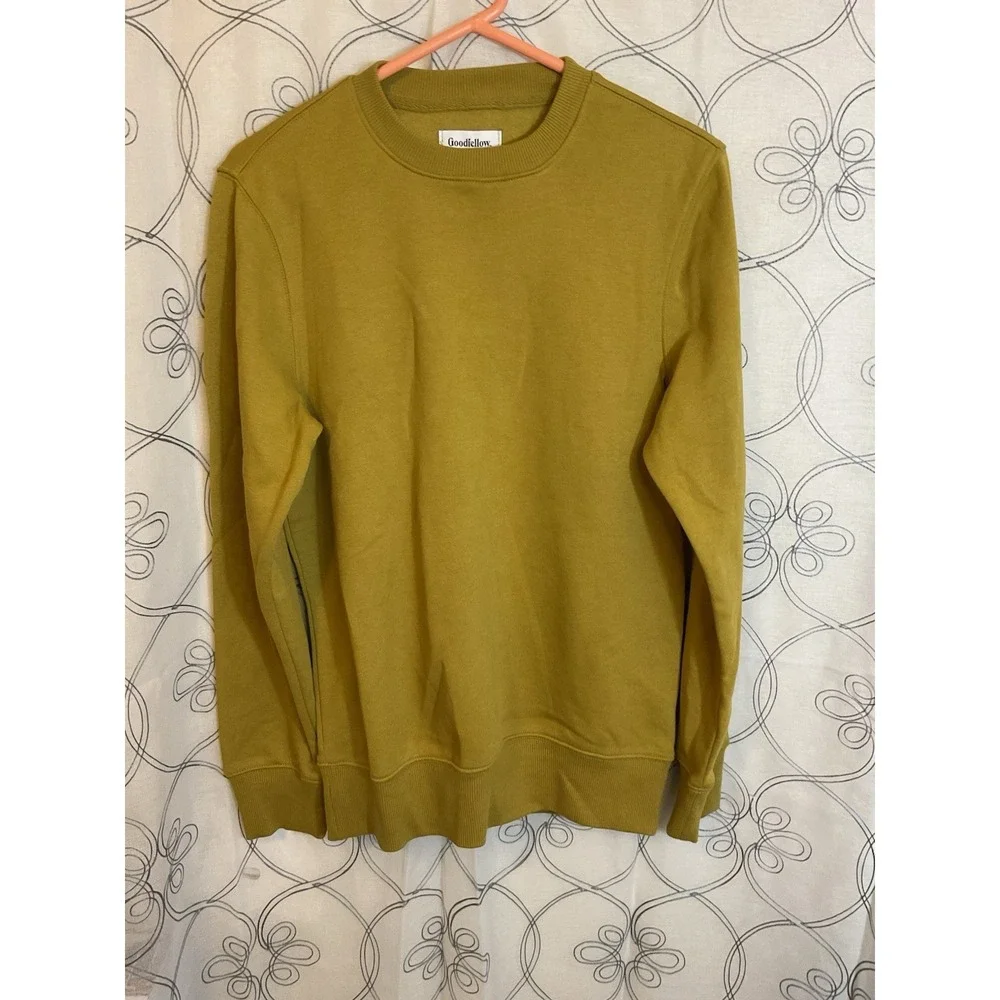 Mens Regular Crewneck Pullover Sweatshirt Goodfellow & Co Olive Size Medium